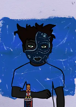 Epictetus — Hashmask #8040, Bottle Item