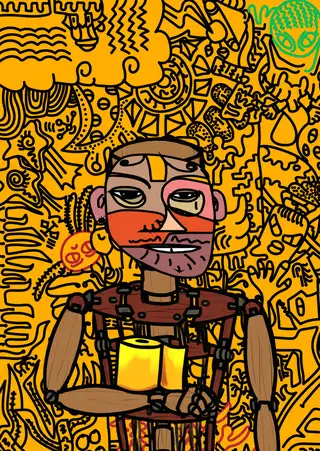 Ethiopia — Hashmask #8078, Doodle Background