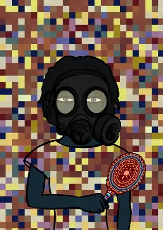 BIue Kirby — Hashmask #8636, Gas Mask Subtype