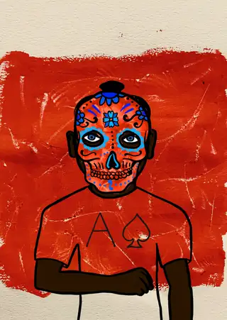 Larry — Hashmask #8933, Muertos Mask Subtype