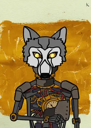 Koyote — Hashmask #9007, Wolf Mask Subtype
