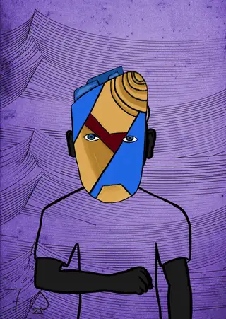 Seven of Spades — Hashmask #9009, Crayon Mask