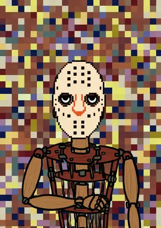 Hash Puppet — Hashmask #9023, Jason Mask Subtype