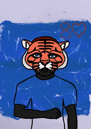 Kobe — Hashmask #9123, Tiger 1 Mask Subtype