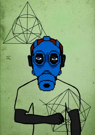 Magic Johnson — Hashmask #9238, Respirator Mask Subtype