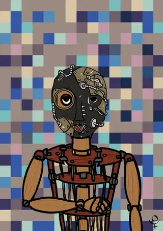 Art Blocks — Hashmask #9552, Pixel Background