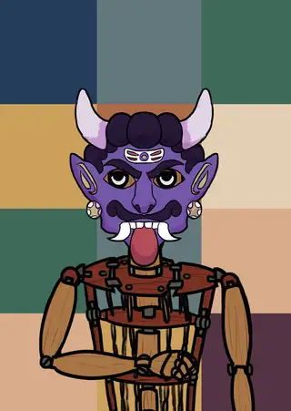 Puppet Master — Hashmask #9662, Asura Mask Subtype