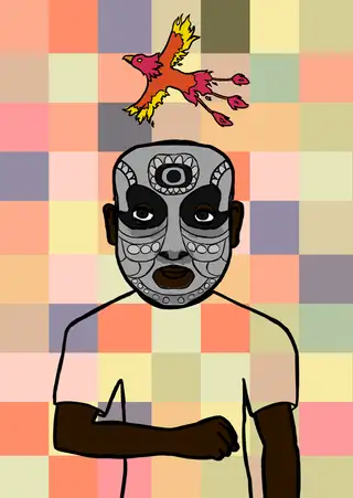Piet Mondrian — Hashmask #10157, Phoenix Set