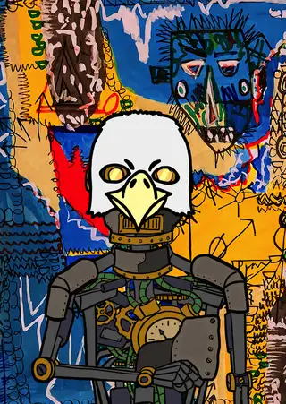Bitcoin Maxi — Hashmask #10505, Eagle Mask Subtype
