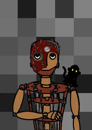 Strings Attached — Hashmask #6675, Pixel Background