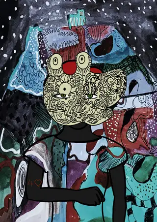 Four of Hearts — Hashmask #10763, Asymmetrical Mask Subtype