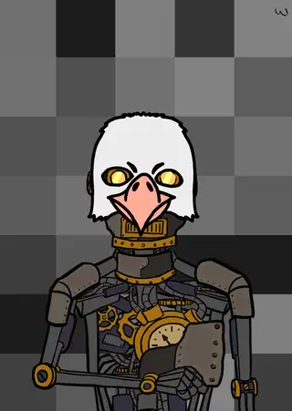 Birdperson — Hashmask #11101, Eagle Mask Subtype