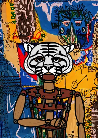 When MOON When LAMBO — Hashmask #11165, Tiger 1 Mask Subtype