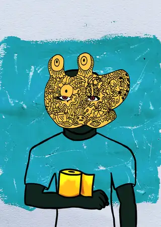 Golden Freak — Hashmask #11574, Doodle Mask