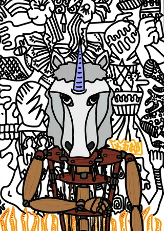 Hashmasks #12442 — Hashmask #12442, Unicorn 1 Mask Subtype