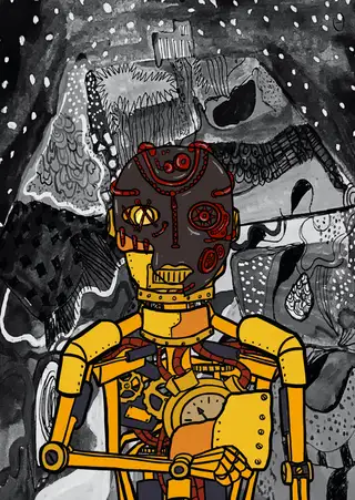 Beautiful Robot — Hashmask #12534, Steampunk Mask