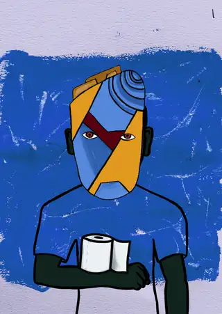 Greek Freak — Hashmask #6883, Expressionist Background