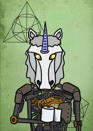 Robocorn — Hashmask #6885, Unicorn 1 Mask Subtype