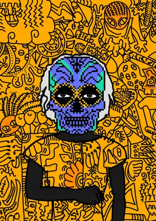Orangeisthenewblack — Hashmask #13064, Skull Mask Subtype