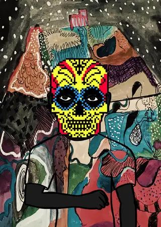 Charles Chaplin — Hashmask #13358, Skull Mask Subtype