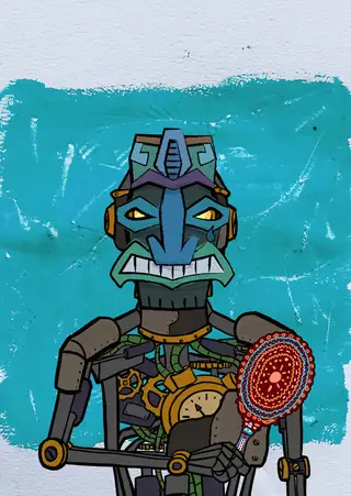 Tiki Robot — Hashmask #13783, Sky Mask Subtype