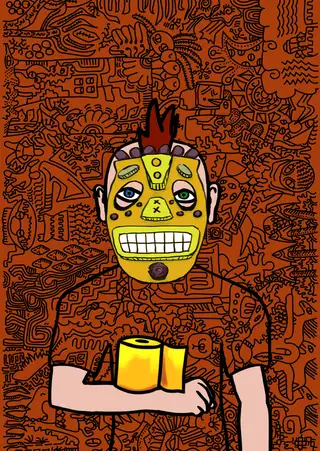 Toilet Paper Holder — Hashmask #13793, Nyati Mask Subtype