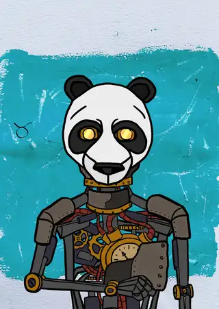 The Bullish Bear — Hashmask #13871, Zodiac Sign Glyph