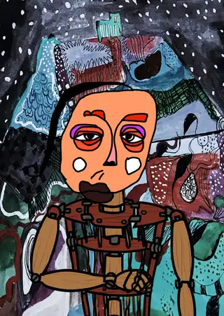 The Bear Hunter — Hashmask #13911, Relief Mask Subtype