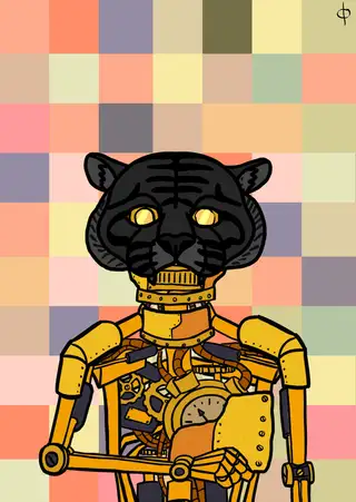 DePhi — Hashmask #14219, Tiger 1 Mask Subtype