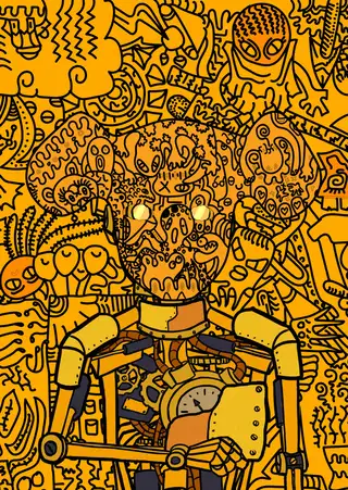 Golden — Hashmask #14436, Symmetrical Mask Subtype