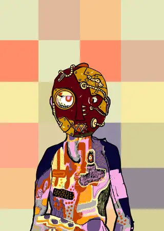 Compound — Hashmask #14555, Pixel Background