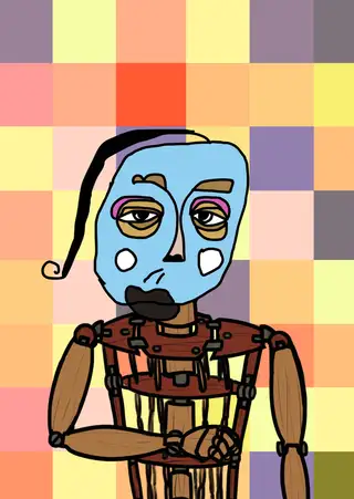 Farewell Mona Lisa — Hashmask #14606, Relief Mask Subtype