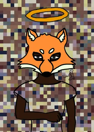 Kitsune — Hashmask #14739, Pixel Background