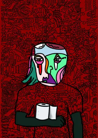 Red Freak — Hashmask #7094, Liquid Mask Subtype