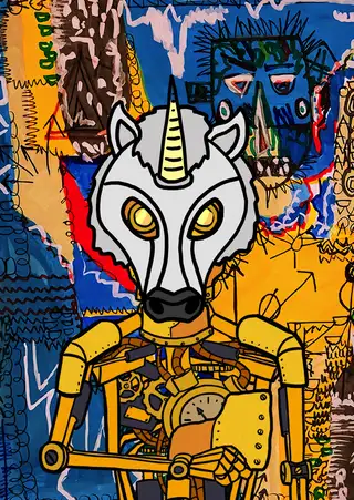 Hashmasks #14835 — Hashmask #14835, Unicorn 2 Mask Subtype